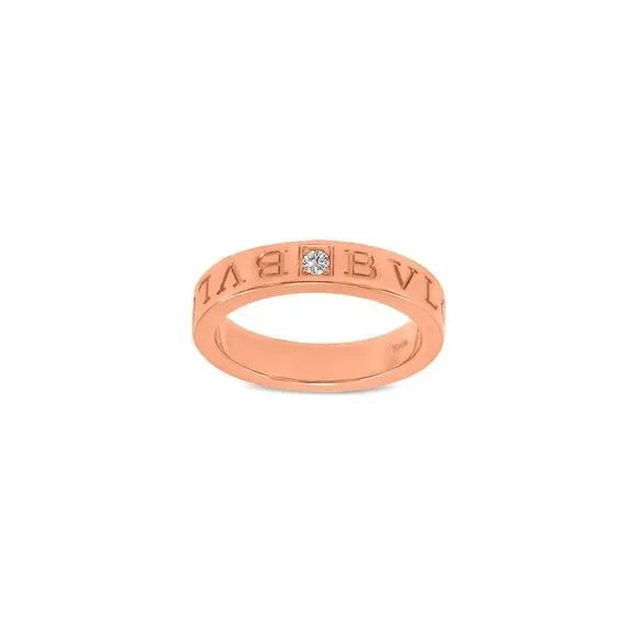 Bulgari 18K Rose Gold 0.01 ct. tw. Diamond Ring - Picture 1 of 3
